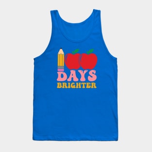 100 Days Brighter - Happy 100th Day Of School Tank Top